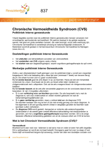 Chronische Vermoeidheids Syndroom (CVS)