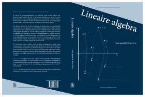 Lineaire algebra - Universitaire Pers Leuven