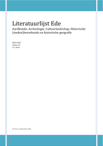 Literatuurlijst Cultuurhistorie Gemeente Ede 20111.4 MB