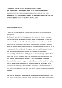 Concept-outline speech Voorzitter Eerste Kamer 30/4/2005