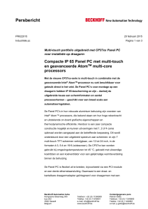 PR022015 | Compacte IP 65 Panel PC met multi-touch en