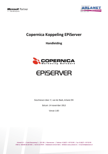 Copernica Koppeling EPiServer - Copernica Marketing Software