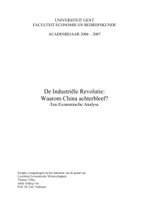De Industriële Revolutie: Waarom China achterbleef?