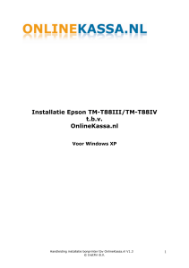 Installatie Epson TM-T88III/TM