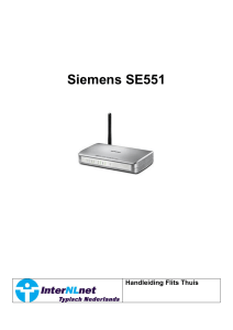 Instellen Siemens SE551 wireless router (108 Mbps)