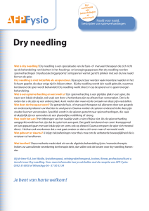 Dry needling - AFP Fysiotherapie
