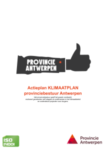 Actieplan Klimaatplan provinciebestuur Antwerpen