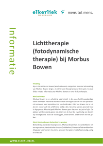 Lichttherapie bij Morbus Bowen