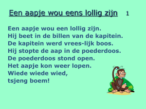 Een aapje wou eens lollig zijn