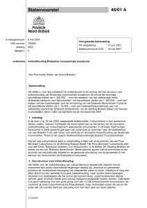 Statenvoorstel 46/01 inzake Instandhouding Brabantse