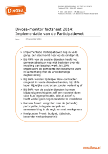Divosa-monitor factsheet 2014: Implementatie van de Participatiewet