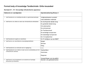 Tandtechniek - format body of knowledge