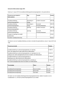 Gemeente Hellevoetsluis leges 2012 Kosten per 1 januari 2012 bij