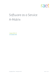 Software as a Service A-Matrix
