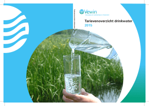 Tarievenoverzicht drinkwater 2015