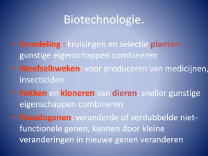 Biotechnologie. - Wikiwijs Maken