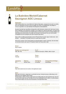 Productfiche - La Butinière Merlot/Cabernet Sauvignon