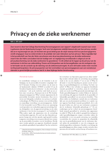 Privacy en de zieke werknemer