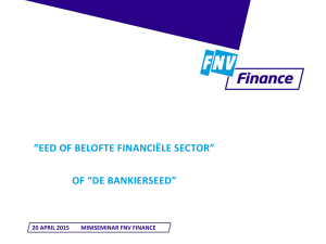 Eed of belofte Financiële sector* of de *Bankierseed