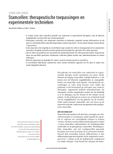 Stamcellen - Nederlands Tijdschrift voor Geneeskunde