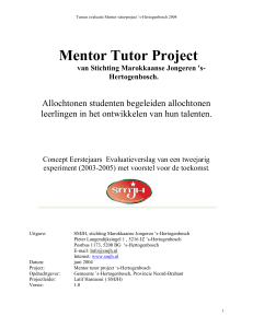 Mentor Tutor Project