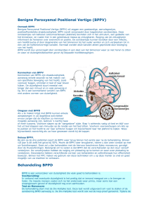 Benigne Paroxysmal Positional Vertigo (BPPV