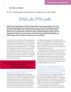 DNA als PIN-code
