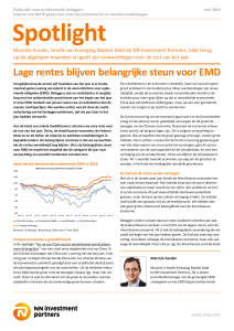 Lage rentes blijven belangrijke steun voor EMD