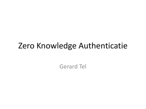 Zero Knowledge Authenticatie