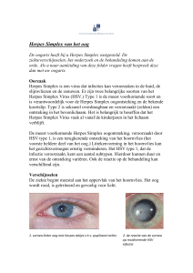 Herpes Simplex van het oog