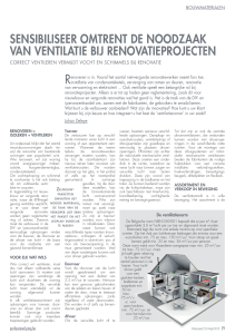 sensibiliseer omtrent de noodzaak van ventilatie bij