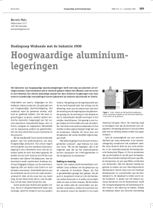 Hoogwaardige aluminium- legeringen