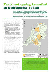 Factsheet opslag kernafval in Nederlandse bodem
