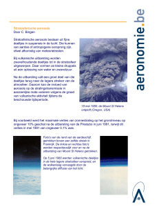Stratosferische aerosols Door C. Bingen Stratosferische aerosols