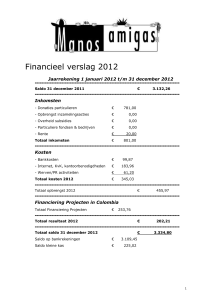 Financiële verantwoording 2012
