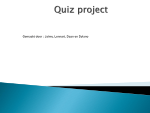 Quiz project - BS De Lindegaerd