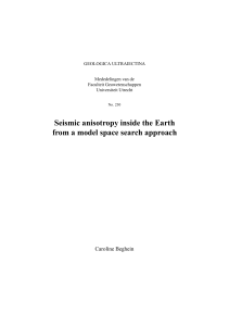 Seismic anisotropy inside the Earth from a model space search