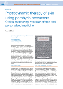 Photodynamic therapy of skin using porphyrin precursors