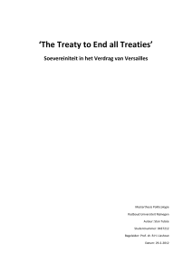 The Treaty to End all Treaties