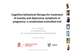 Cognitive behavioral therapy for treatment of anxiety and depressive
