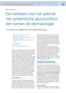 Een leidraad voor het gebruik van systemische glucocorticoï