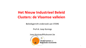 Het Nieuw Industrieel Beleid Clusters: de Vlaamse valleien
