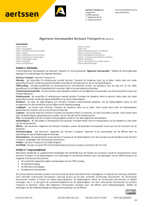 Algemene Voorwaarden Aertssen Transport nv (09/2013)
