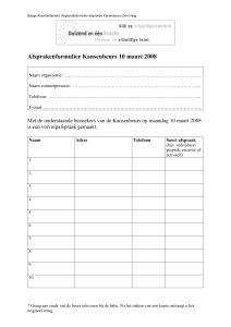 1e contactformulier KANSENBEURS