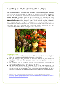 Voeding en recht op voedsel in belgië