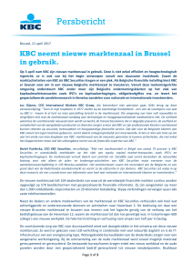 21-04-2017 KBC neemt nieuwe marktenzaal in Brussel in gebruik.