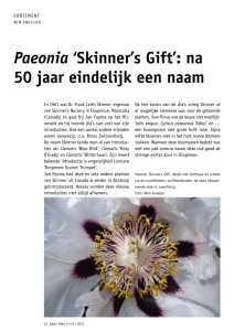 Paeonia `Skinner`s Gift`: na 50 jaar eindelijk een naam