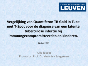 Vergelijking van Quantiferon TB Gold In Tube met T