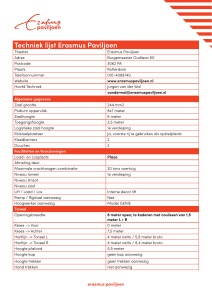 Technieklijst - Erasmus Paviljoen