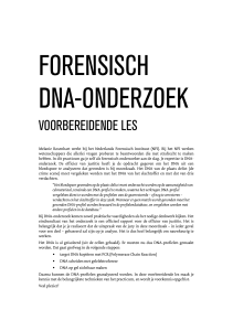 forensisch DNA-onderzoek voorbereidende les DEF
